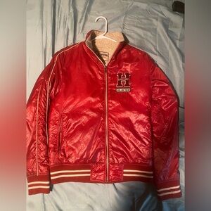 Hysteric Glamour Red Bomber “I Feel Like You So!” Zip Up Jacket